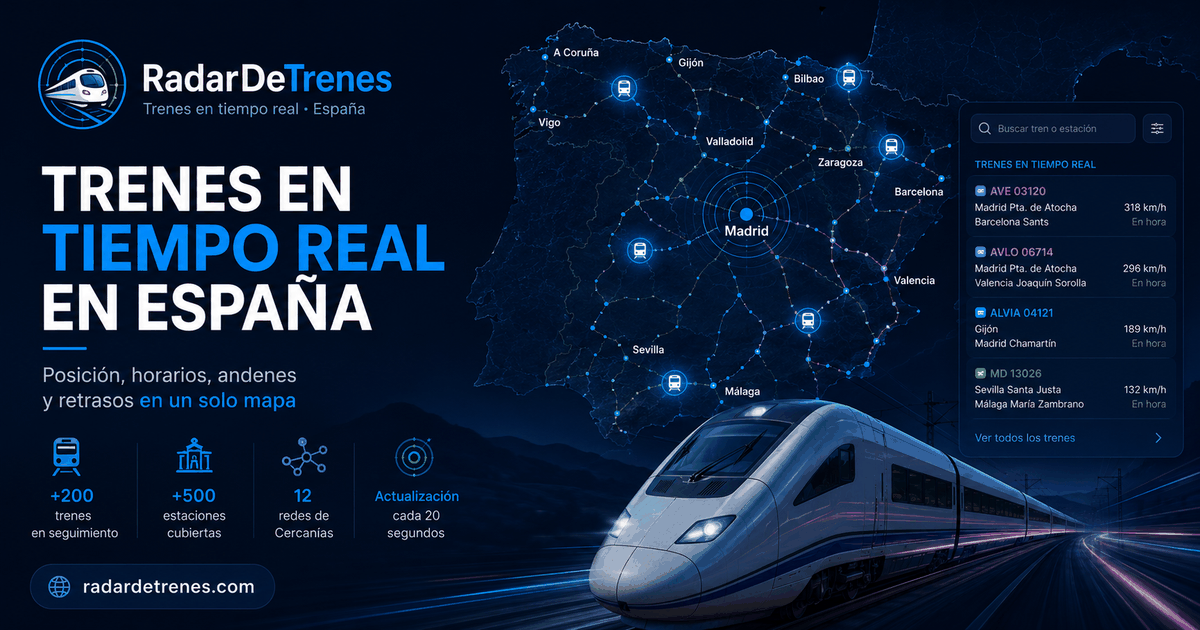 I’m building a live train radar for Spain — looking for feedback from travelers and builders logo